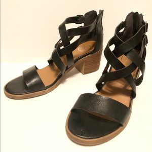 Black Strap Sandal 2.5 inch Heel